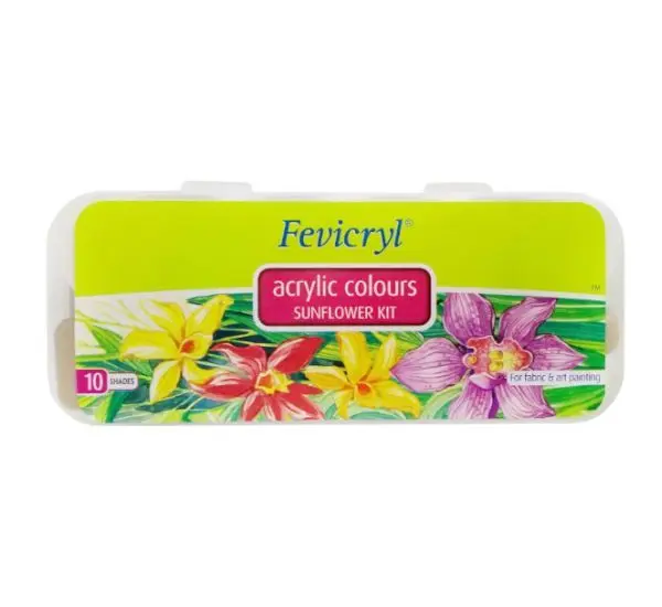 Fevicryl Acrylic Colours Sunflower Kit 10 Shades